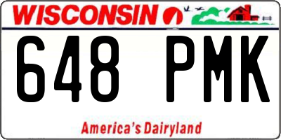 WI license plate 648PMK