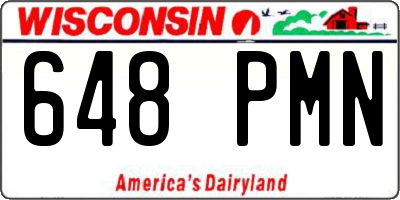 WI license plate 648PMN