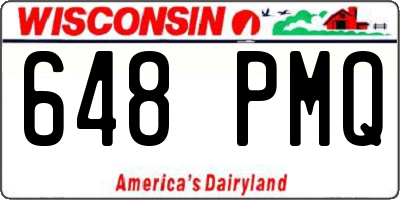 WI license plate 648PMQ