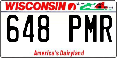 WI license plate 648PMR