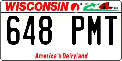 WI license plate 648PMT