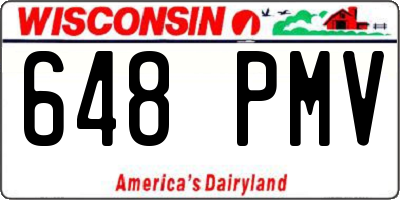 WI license plate 648PMV