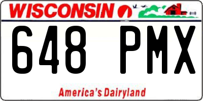 WI license plate 648PMX