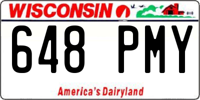 WI license plate 648PMY