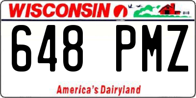 WI license plate 648PMZ