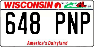 WI license plate 648PNP