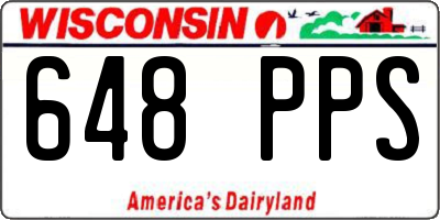 WI license plate 648PPS