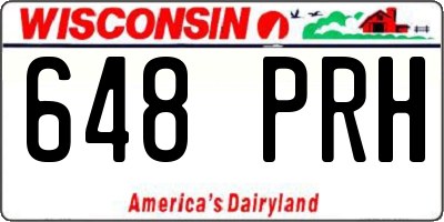 WI license plate 648PRH