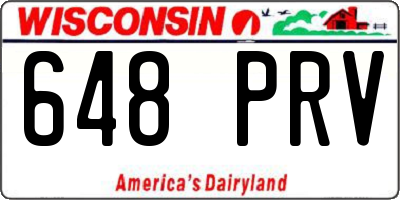 WI license plate 648PRV
