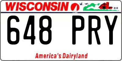 WI license plate 648PRY