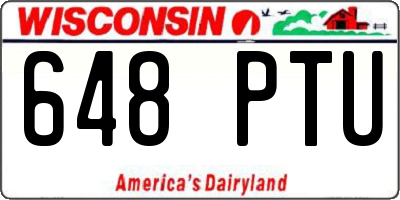 WI license plate 648PTU