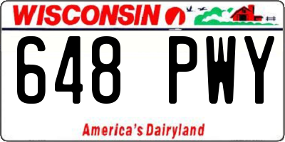 WI license plate 648PWY