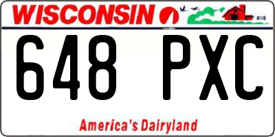 WI license plate 648PXC