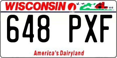 WI license plate 648PXF
