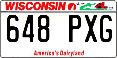 WI license plate 648PXG