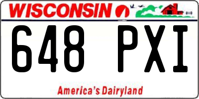 WI license plate 648PXI