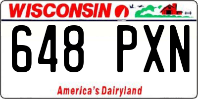 WI license plate 648PXN