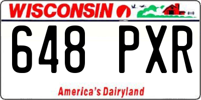 WI license plate 648PXR