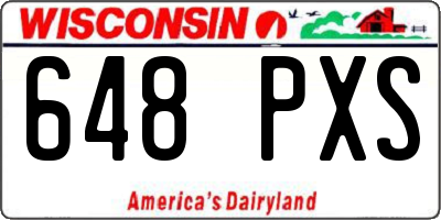 WI license plate 648PXS