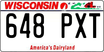 WI license plate 648PXT