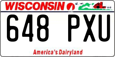 WI license plate 648PXU