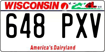 WI license plate 648PXV