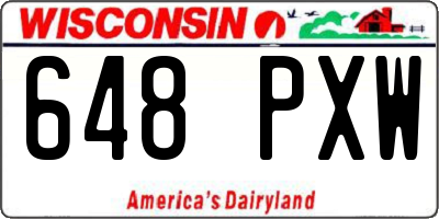 WI license plate 648PXW