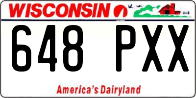 WI license plate 648PXX