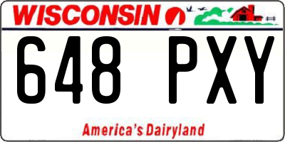 WI license plate 648PXY