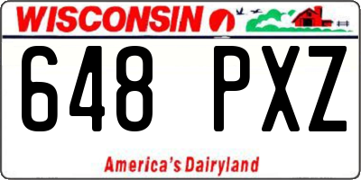 WI license plate 648PXZ