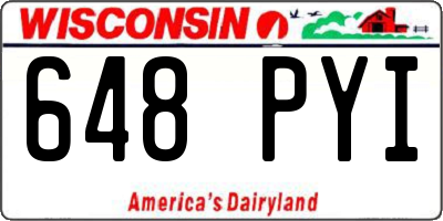 WI license plate 648PYI