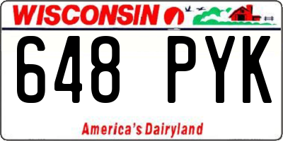 WI license plate 648PYK