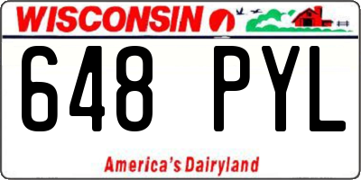 WI license plate 648PYL