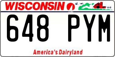 WI license plate 648PYM