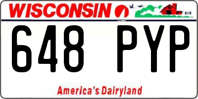 WI license plate 648PYP