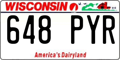 WI license plate 648PYR