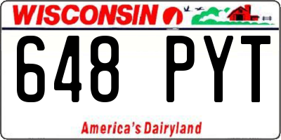 WI license plate 648PYT