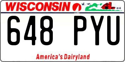 WI license plate 648PYU