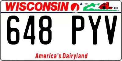 WI license plate 648PYV