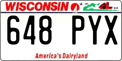 WI license plate 648PYX