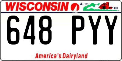 WI license plate 648PYY