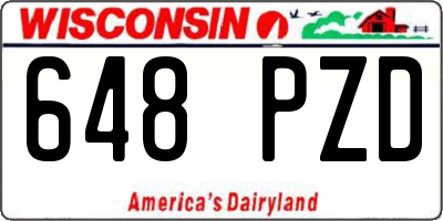 WI license plate 648PZD