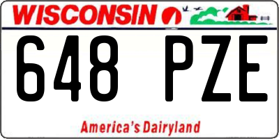 WI license plate 648PZE