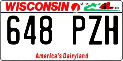 WI license plate 648PZH
