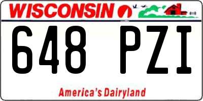 WI license plate 648PZI