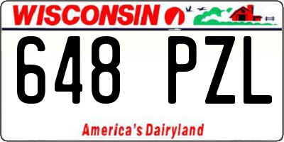 WI license plate 648PZL