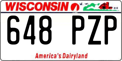 WI license plate 648PZP