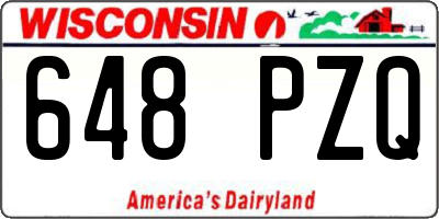 WI license plate 648PZQ