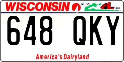 WI license plate 648QKY