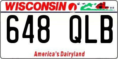 WI license plate 648QLB